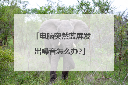 电脑突然蓝屏发出噪音怎么办?