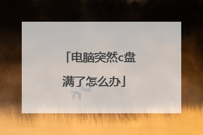 电脑突然c盘满了怎么办