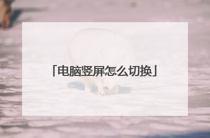 电脑竖屏怎么切换