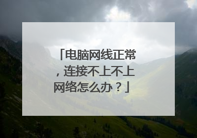 电脑网线正常，连接不上不上网络怎么办？