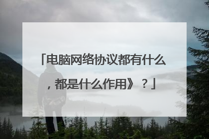 电脑网络协议都有什么,都是什么作用》?