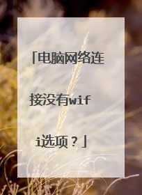 电脑网络连接没有wifi选项?