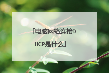 电脑网络连接DHCP是什么
