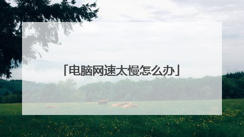 电脑网速太慢怎么办