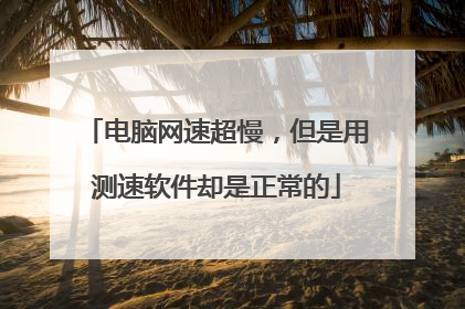 电脑网速超慢,但是用测速软件却是正常的