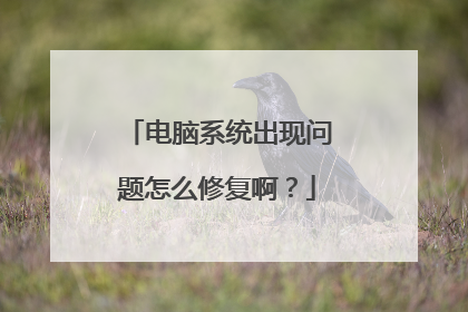 电脑系统出现问题怎么修复啊?