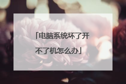 电脑系统坏了开不了机怎么办