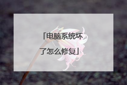 电脑系统坏了怎么修复