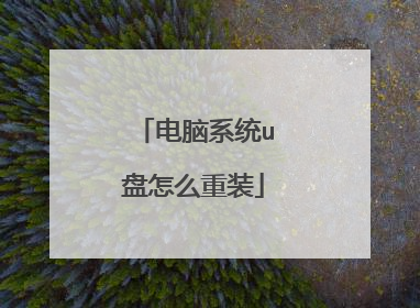 电脑系统u盘怎么重装