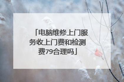电脑维修上门服务收上门费和检测费79合理吗