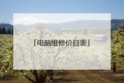 电脑维修价目表