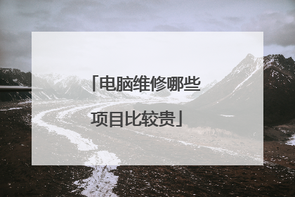 电脑维修哪些项目比较贵