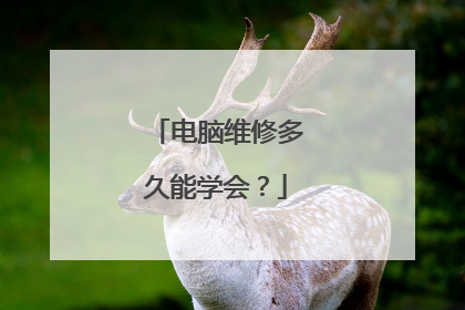 电脑维修多久能学会？