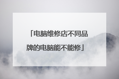 电脑维修店不同品牌的电脑能不能修