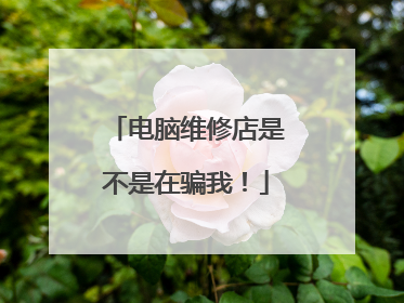 电脑维修店是不是在骗我!