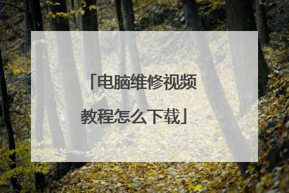 电脑维修视频教程怎么下载