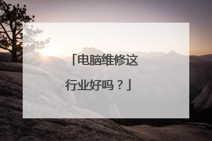 电脑维修这行业好吗?