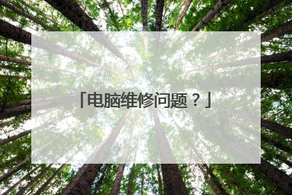 电脑维修问题?