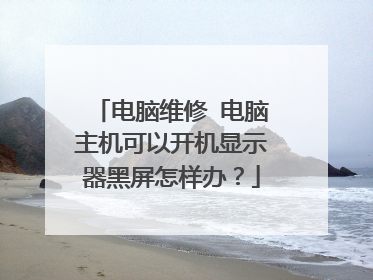 电脑维修 电脑主机可以开机显示器黑屏怎样办?