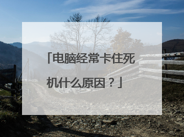 电脑经常卡住死机什么原因？