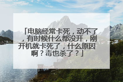 电脑经常卡死，动不了，有时候什么都没开，刚开机就卡死了，什么原因啊？毒也杀了？