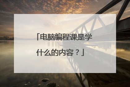 电脑编程课是学什么的内容？