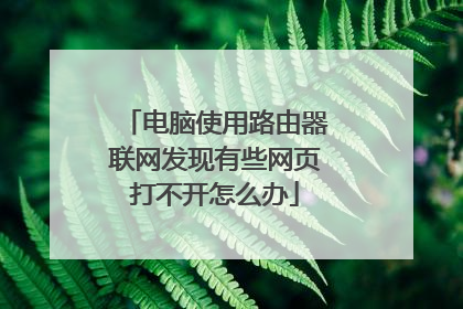 电脑使用路由器联网发现有些网页打不开怎么办