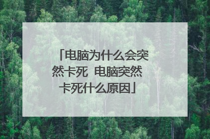 电脑为什么会突然卡死 电脑突然卡死什么原因