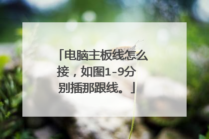 电脑主板线怎么接,如图1-9分别插那跟线。