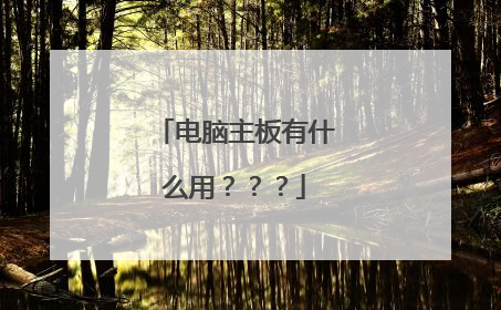 电脑主板有什么用???