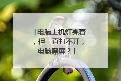 电脑主机灯亮着,但一直打不开,电脑黑屏?