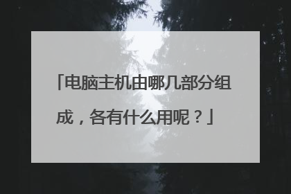 电脑主机由哪几部分组成,各有什么用呢?
