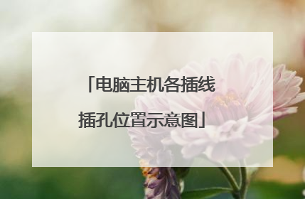 电脑主机各插线插孔位置示意图