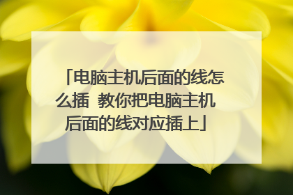电脑主机后面的线怎么插 教你把电脑主机后面的线对应插上