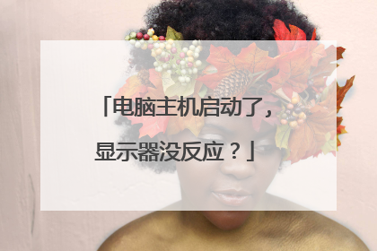 电脑主机启动了,显示器没反应？