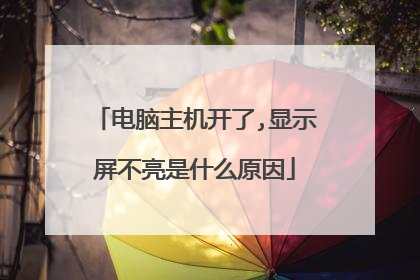 电脑主机开了,显示屏不亮是什么原因