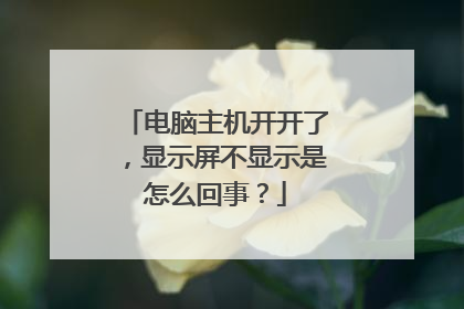 电脑主机开开了,显示屏不显示是怎么回事?