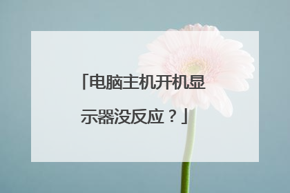 电脑主机开机显示器没反应?