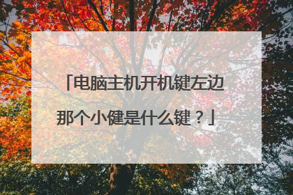 电脑主机开机键左边那个小健是什么键？