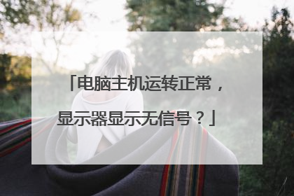 电脑主机运转正常,显示器显示无信号?