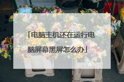 电脑主机还在运行电脑屏幕黑屏怎么办
