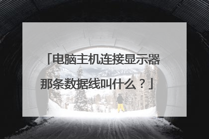 电脑主机连接显示器那条数据线叫什么?