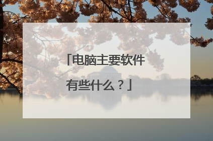 电脑主要软件有些什么?