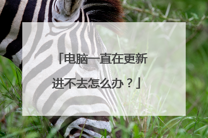 电脑一直在更新进不去怎么办？