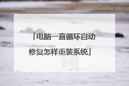 电脑一直循环自动修复怎样重装系统
