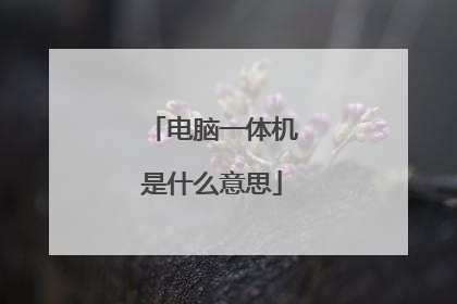电脑一体机是什么意思