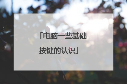 电脑一些基础按键的认识