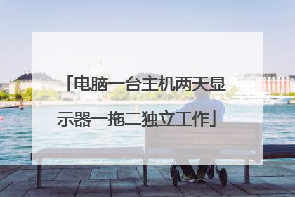 电脑一台主机两天显示器一拖二独立工作