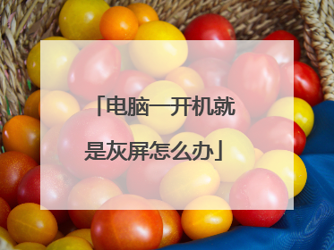 电脑一开机就是灰屏怎么办