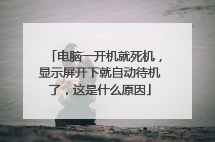 电脑一开机就死机,显示屏开下就自动待机了,这是什么原因